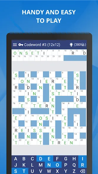 Keywords — Codeword Puzzle [MOD: открыты все уровни и подсказки] — Скачать бесплатно (APK) — скриншот 1