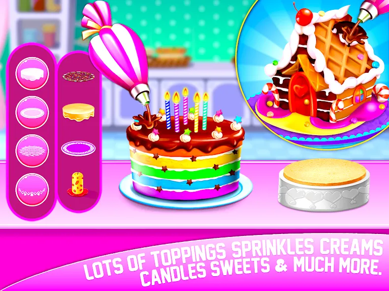 Скачать Cake Maker Sweet Bakery Games [MOD: безлимитные монеты и всё открыто] — скриншот 1
