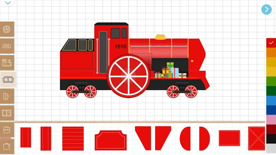 Взломанная Christmas Train Game For Kids [MOD: открыты все праздничные уровни] на Андроид — скриншот 1
