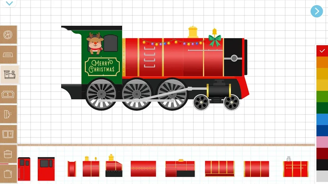 Взломанная Christmas Train Game For Kids [MOD: открыты все праздничные уровни] на Андроид — скриншот 2