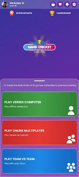 Hand Cricket - Team Battles [MOD: безлимитные монеты и открыты команды] последняя версия — скриншот 1