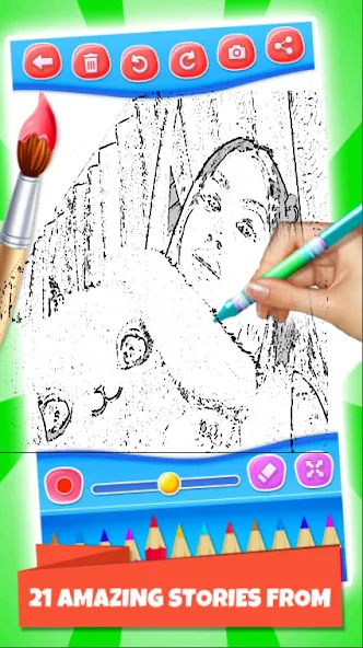 Скачать Lady Diana Coloring Game [MOD: без рекламы и все раскраски открыты] — скриншот 5
