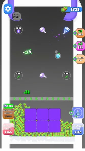 Скачать взлом Guns and Bounce [MOD: безлимитные патроны и монеты] — скриншот 2