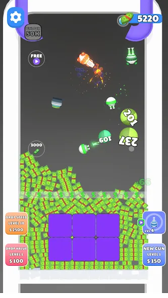 Скачать взлом Guns and Bounce [MOD: безлимитные патроны и монеты] — скриншот 3