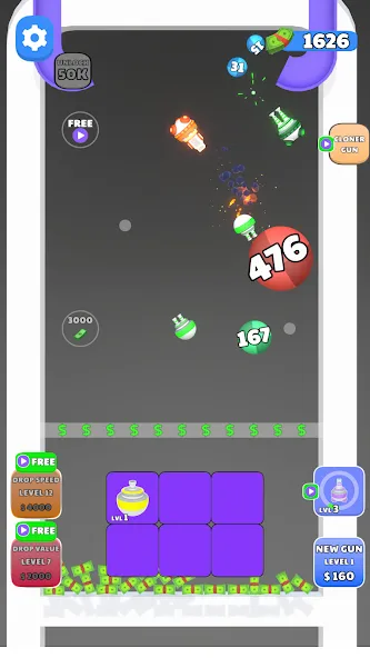 Скачать взлом Guns and Bounce [MOD: безлимитные патроны и монеты] — скриншот 4