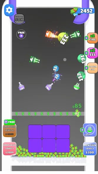 Скачать взлом Guns and Bounce [MOD: безлимитные патроны и монеты] — скриншот 5