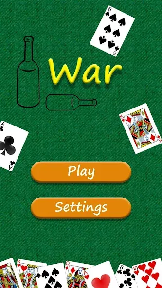 War - card game [MOD: безлимитные монеты и быстрые победы] (Бесплатно / APK) — скриншот 1