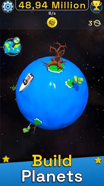 Planet Evolution: Idle Clicker [MOD: безлимитные ресурсы и ускоренное развитие] (Бесплатно / APK) — скриншот 1