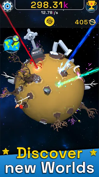 Planet Evolution: Idle Clicker [MOD: безлимитные ресурсы и ускоренное развитие] (Бесплатно / APK) — скриншот 2