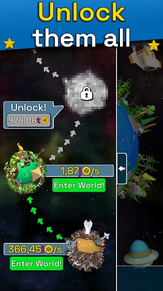Planet Evolution: Idle Clicker [MOD: безлимитные ресурсы и ускоренное развитие] (Бесплатно / APK) — скриншот 5