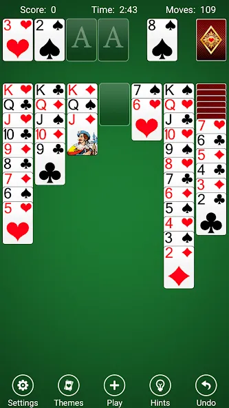 Скачать Solitaire [MOD: без рекламы и все карты открыты] — скриншот 1