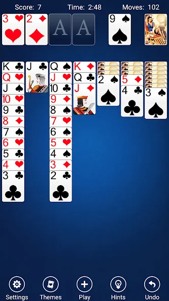 Скачать Solitaire [MOD: без рекламы и все карты открыты] — скриншот 3