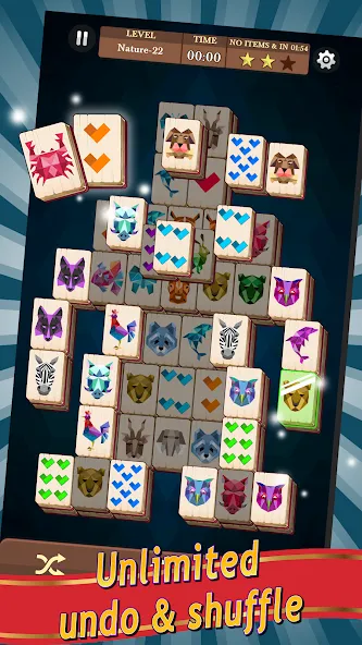 Скачать взлом Mahjong [MOD: без рекламы и все уровни открыты] — скриншот 2
