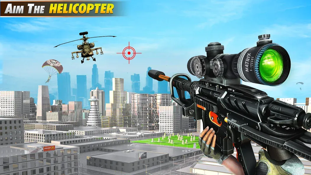 Скачать взлом Sniper Shooter Mission Games [MOD: безлимитные патроны и оружие] — скриншот 1