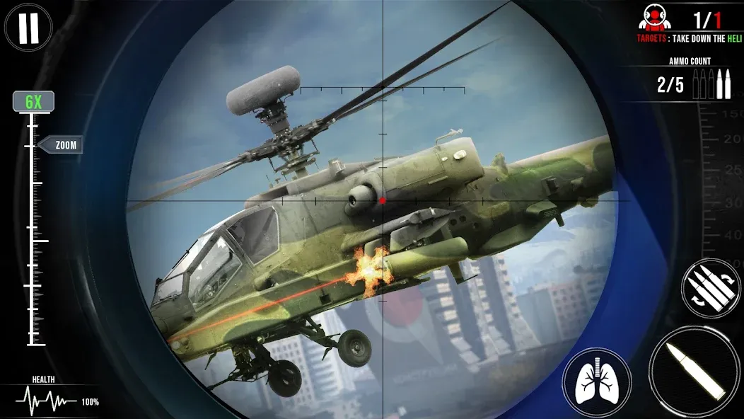 Скачать взлом Sniper Shooter Mission Games [MOD: безлимитные патроны и оружие] — скриншот 4