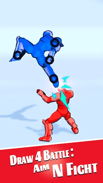 Взломанная Draw 4 Battle: Aim N Fight [MOD: безлимитные деньги и патроны] на Андроид — скриншот 3