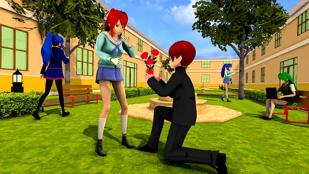Скачать Anime High School Girl Life 24 [MOD: безлимитные деньги и энергия] на телефон — скриншот 1