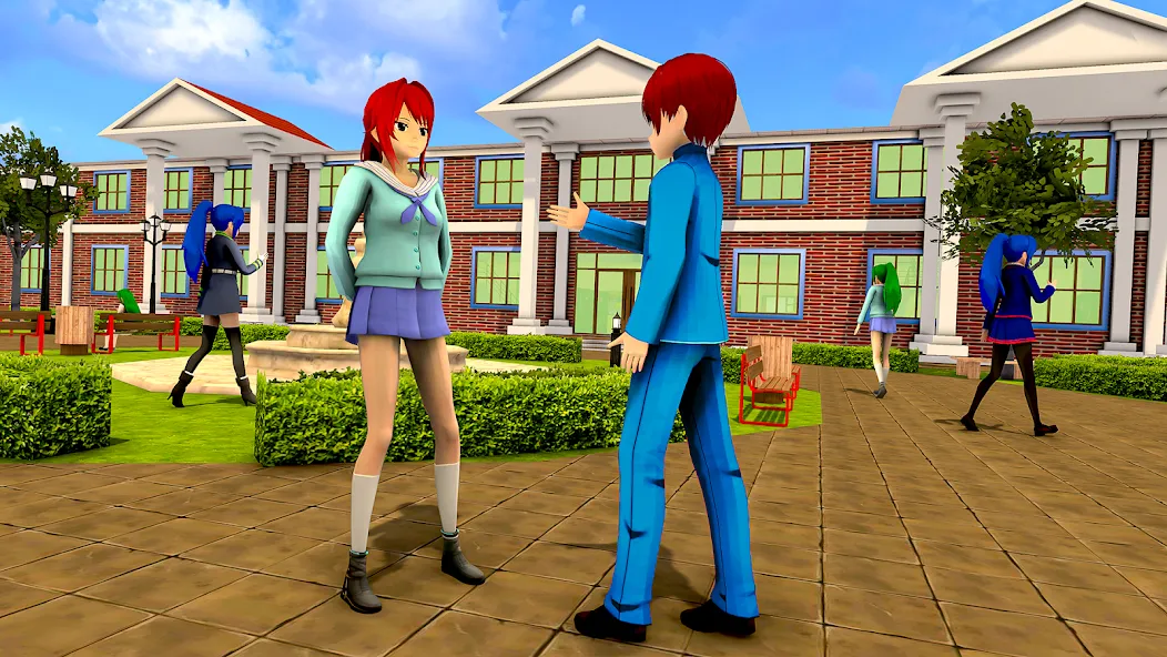 Скачать Anime High School Girl Life 24 [MOD: безлимитные деньги и энергия] на телефон — скриншот 2
