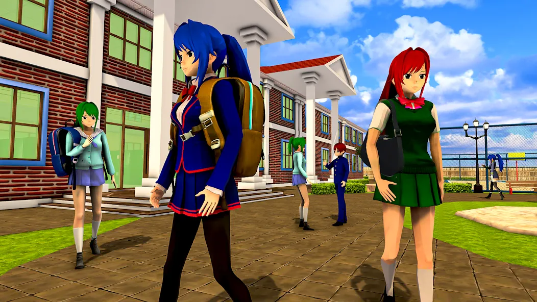 Скачать Anime High School Girl Life 24 [MOD: безлимитные деньги и энергия] на телефон — скриншот 3