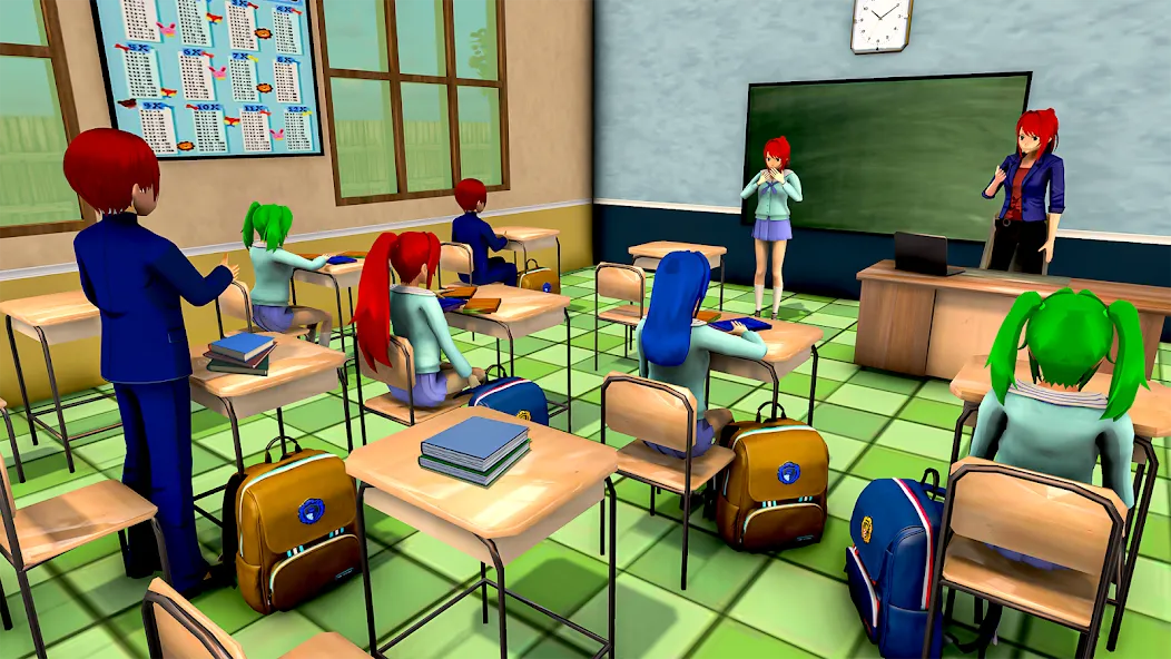 Скачать Anime High School Girl Life 24 [MOD: безлимитные деньги и энергия] на телефон — скриншот 5
