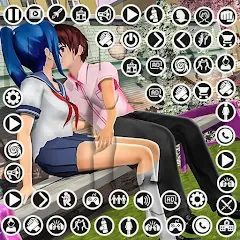 Скачать Anime High School Girl Life 24 [MOD: безлимитные деньги и энергия] на телефон