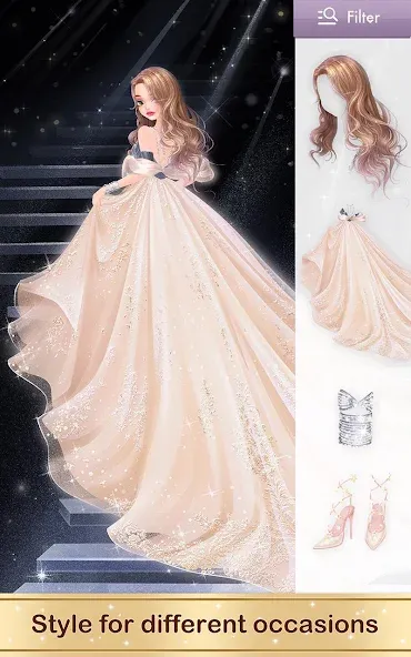 Скачать Fashion Fantasy: Glam Stylist [MOD: безлимитные деньги и наряды] на телефон — скриншот 4