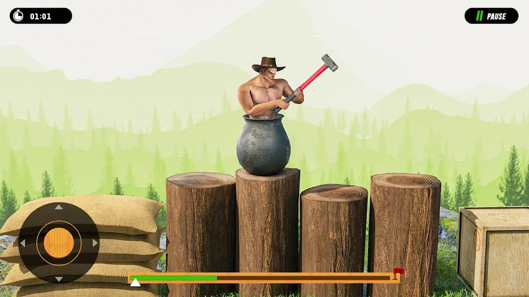 Hammer Climber Man: Pot Man 3D [MOD: безлимитные деньги и всё открыто] на Андроид — скриншот 3