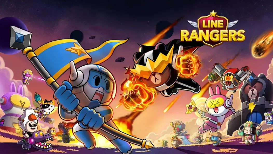 LINE Rangers: Brown-Cony Wars! [MOD: безлимитные деньги и алмазы] на Андроид — скриншот 5