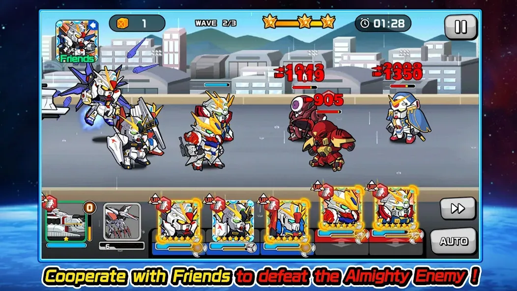 LINE: Gundam Wars [MOD: безлимитные ресурсы и мощные юниты] последняя версия — скриншот 5