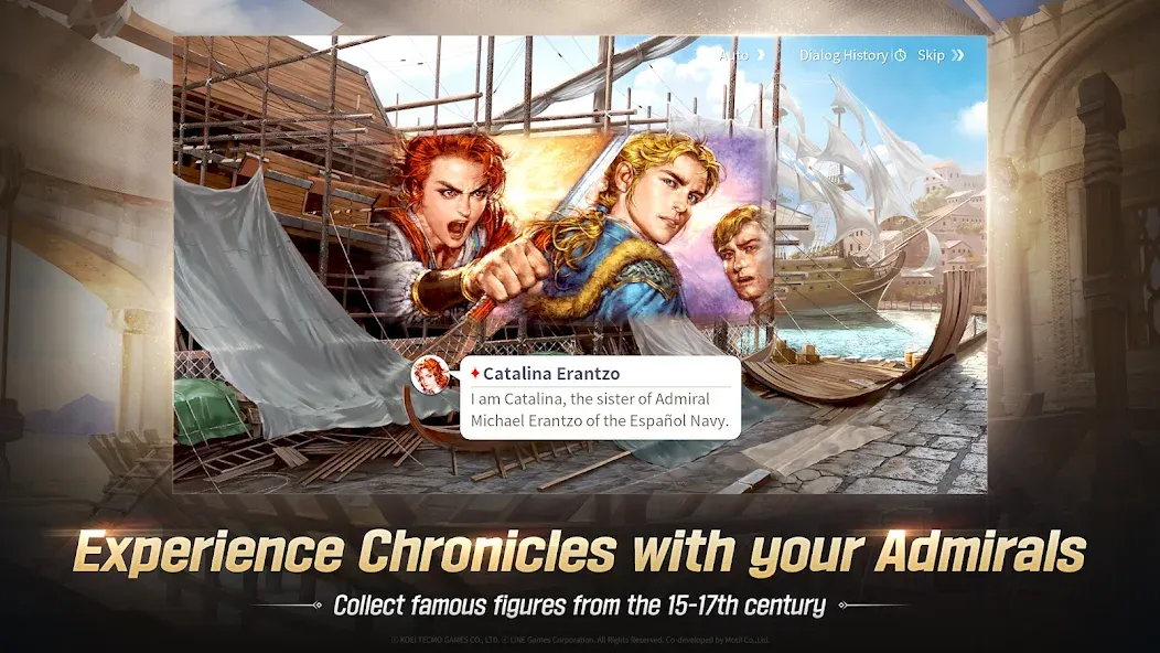 Скачать Uncharted Waters Origin [MOD: безлимитные ресурсы и быстрый прогресс] — скриншот 4