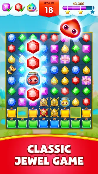 Скачать взлом Jewels Legend - Match 3 Puzzle [MOD: без рекламы и бесконечные жизни] — скриншот 1