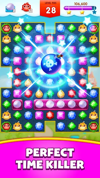 Скачать взлом Jewels Legend - Match 3 Puzzle [MOD: без рекламы и бесконечные жизни] — скриншот 4