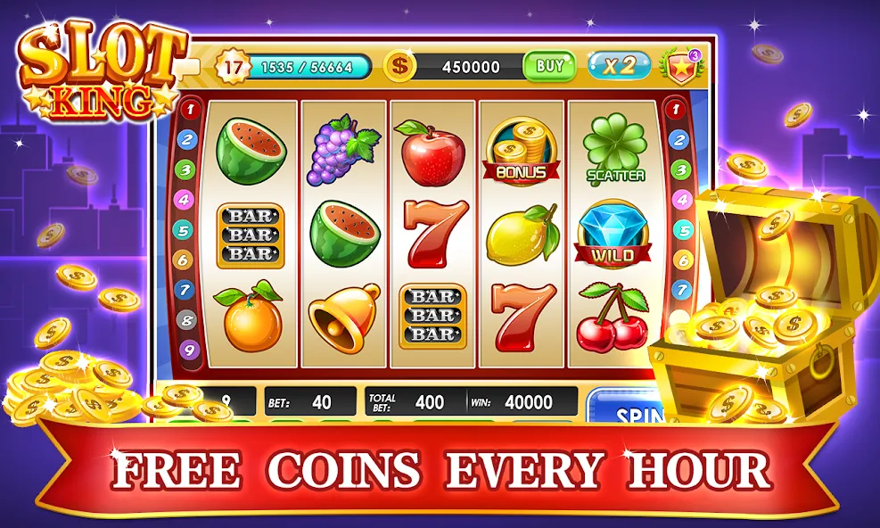 Скачать Slots Machines - Vegas Casino [MOD: безлимитные монеты и джекпоты] — скриншот 1