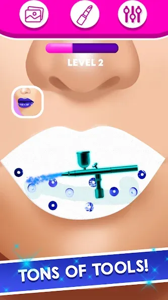 Lip Art Makeup Beauty Game [MOD: безлимитные деньги и все скины] на Андроид — скриншот 4