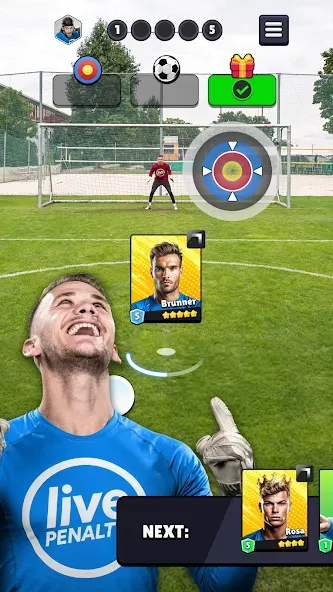Live Penalty [MOD: реалистичные пенальти без ограничений] на Андроид — скриншот 1