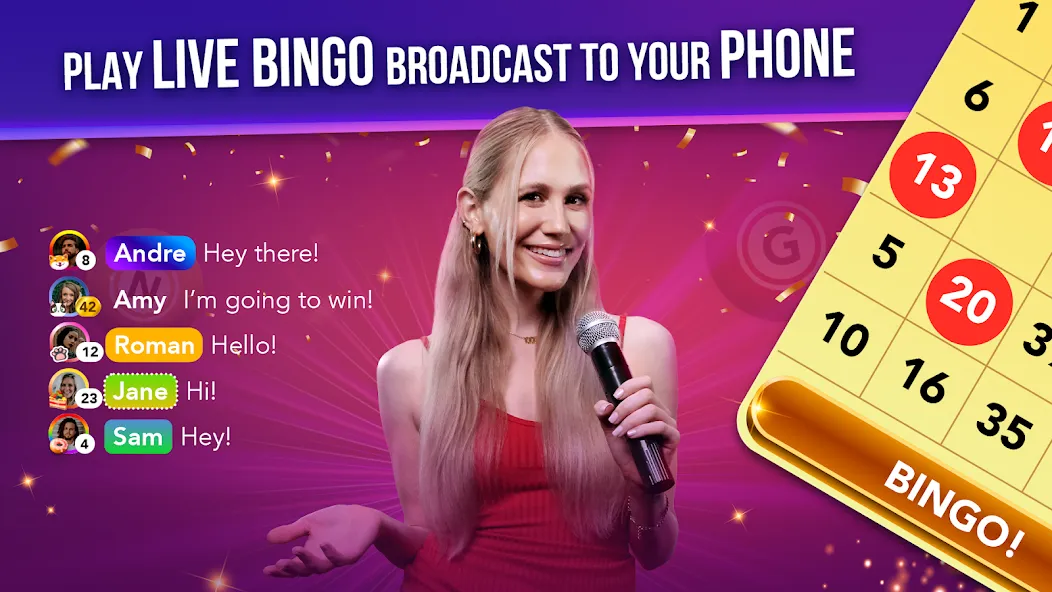 Скачать Live Play Bingo: Real Hosts [MOD: безлимитные фишки и бонусы] — скриншот 1