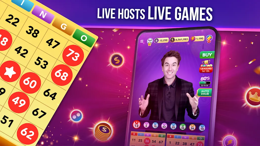 Скачать Live Play Bingo: Real Hosts [MOD: безлимитные фишки и бонусы] — скриншот 2