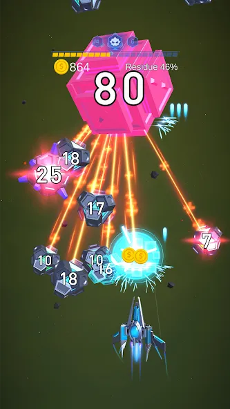 Dust Settle 3D - Galaxy Attack [MOD: безлимитные деньги и оружие] (Бесплатно / APK) — скриншот 3