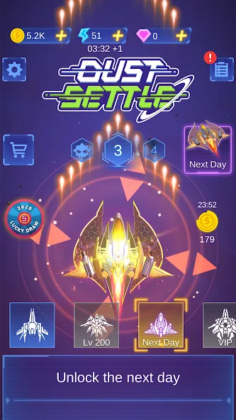 Dust Settle 3D - Galaxy Attack [MOD: безлимитные деньги и оружие] (Бесплатно / APK) — скриншот 4
