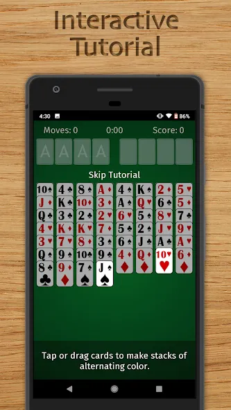 FreeCell Solitaire Classic [MOD: без рекламы и подсказок] на Андроид — скриншот 5