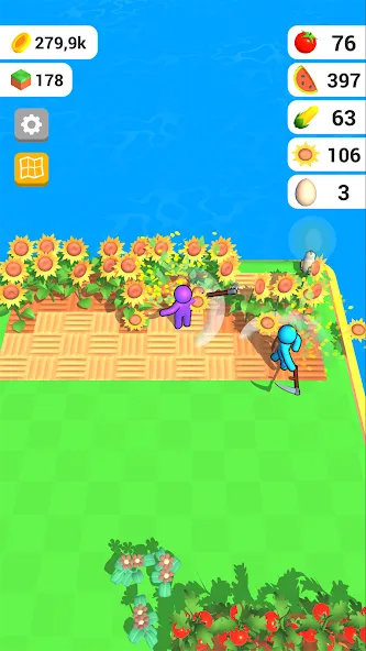 Farm Land - Farming life game [MOD: безлимитные монеты и ресурсы] на Андроид — скриншот 3
