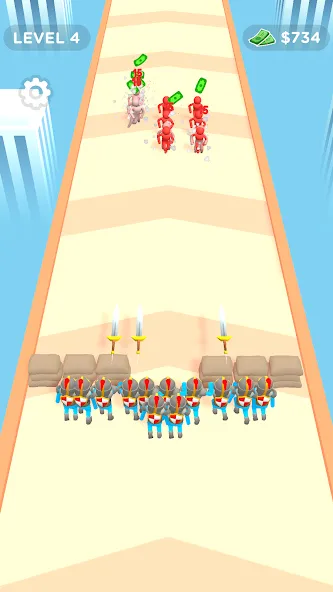 Взломанная Crowd Evolution! [MOD: безлимитные деньги и усиленная толпа] на Андроид — скриншот 4