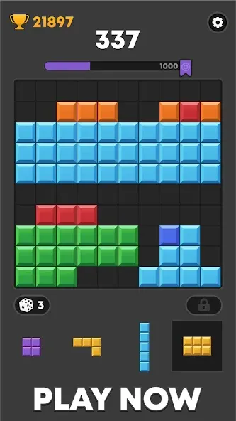 Скачать взлом Block Mania - Block Puzzle [MOD: безлимитные монеты и подсказки] — скриншот 4