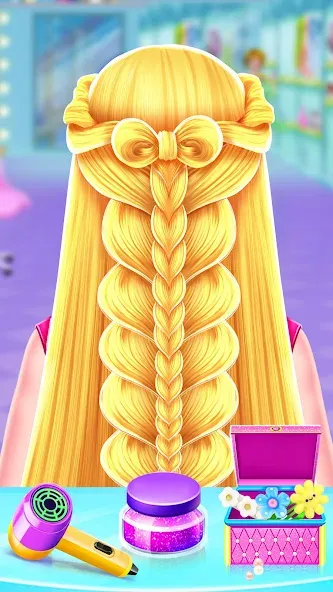 Скачать Braided Hair Salon Girls Games [MOD: безлимитные деньги и всё открыто] на телефон — скриншот 1