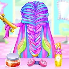 Скачать Braided Hair Salon Girls Games [MOD: безлимитные деньги и всё открыто] на телефон