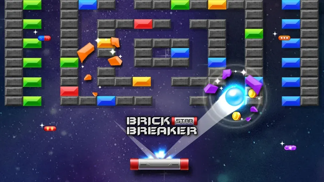 Brick Breaker Star: Space King [MOD: без рекламы и бесконечные жизни] на Андроид — скриншот 3