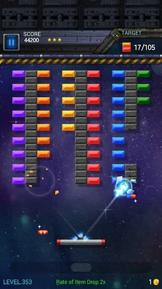 Brick Breaker Star: Space King [MOD: без рекламы и бесконечные жизни] на Андроид — скриншот 4