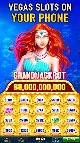 Скачать Slots Cash:Vegas Slot Machines [MOD: безлимитные монеты и джекпоты] на телефон — скриншот 1