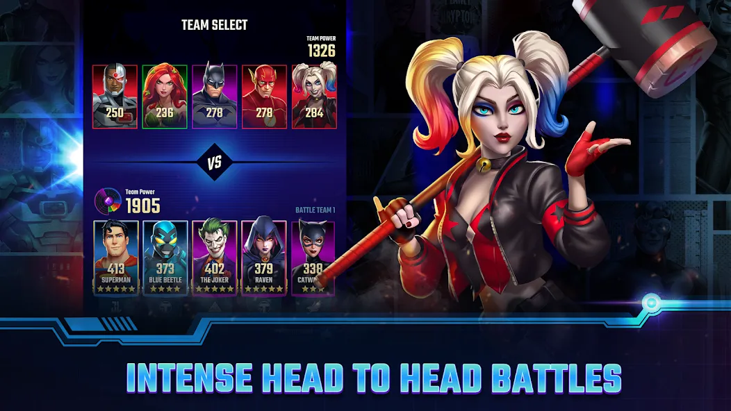 DC Heroes & Villains: Match 3 [MOD: безлимитные деньги и энергия] — Скачать бесплатно (APK) — скриншот 2