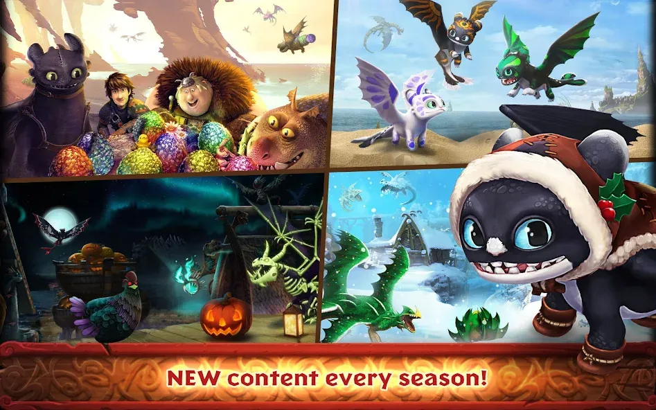Скачать взлом Dragons: Rise of Berk [MOD: безлимитные ресурсы и быстрый прогресс] — скриншот 4